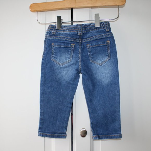 4/$20 OshKosh baby girl distressed jeans 12 months - Picture 7 of 11